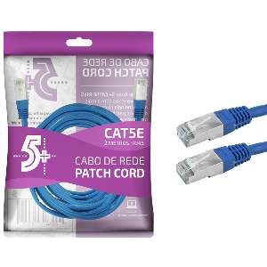 CABO DE REDE PATCH CORD CAT5E 10M AZUL