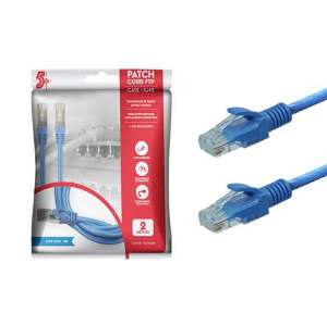 CABO DE REDE PATCH CORD CAT6 2M AZUL