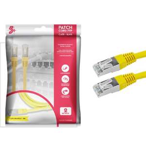 CABO DE REDE PATCH CORD CAT6 2M AMARELO