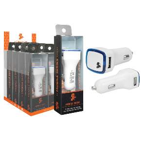 CARREGADOR CARRO USB 12V 2.1 A AZUL