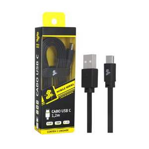 CABO USB C PARA USB A 5GB 1,2M PRETO