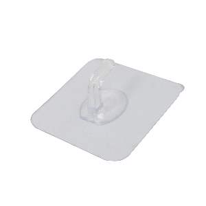 GANCHO PLASTICO ADESIVO TRANSP PCT C/ 10